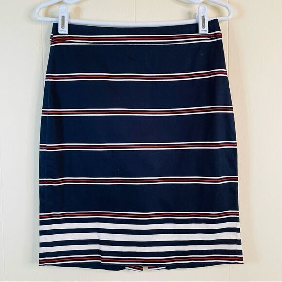 J. Crew Factory Striped The Pencil Skirt - Picture 1 of 3